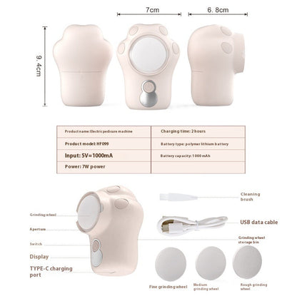 Multi Functional Electric Foot Grinder Purple Charging Type